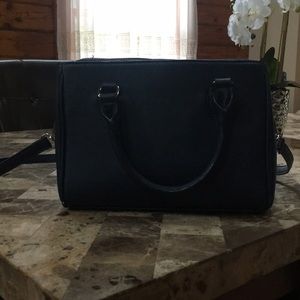 Small Zara Basic Navy City Bag